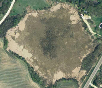 Aerial photo of wetland